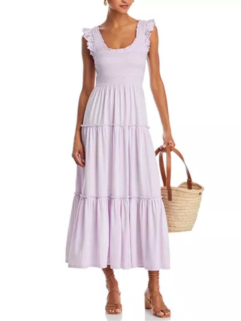 Loveshackfancy Purple Smocked Maxi Dress - The Chessie Dress Size Small
